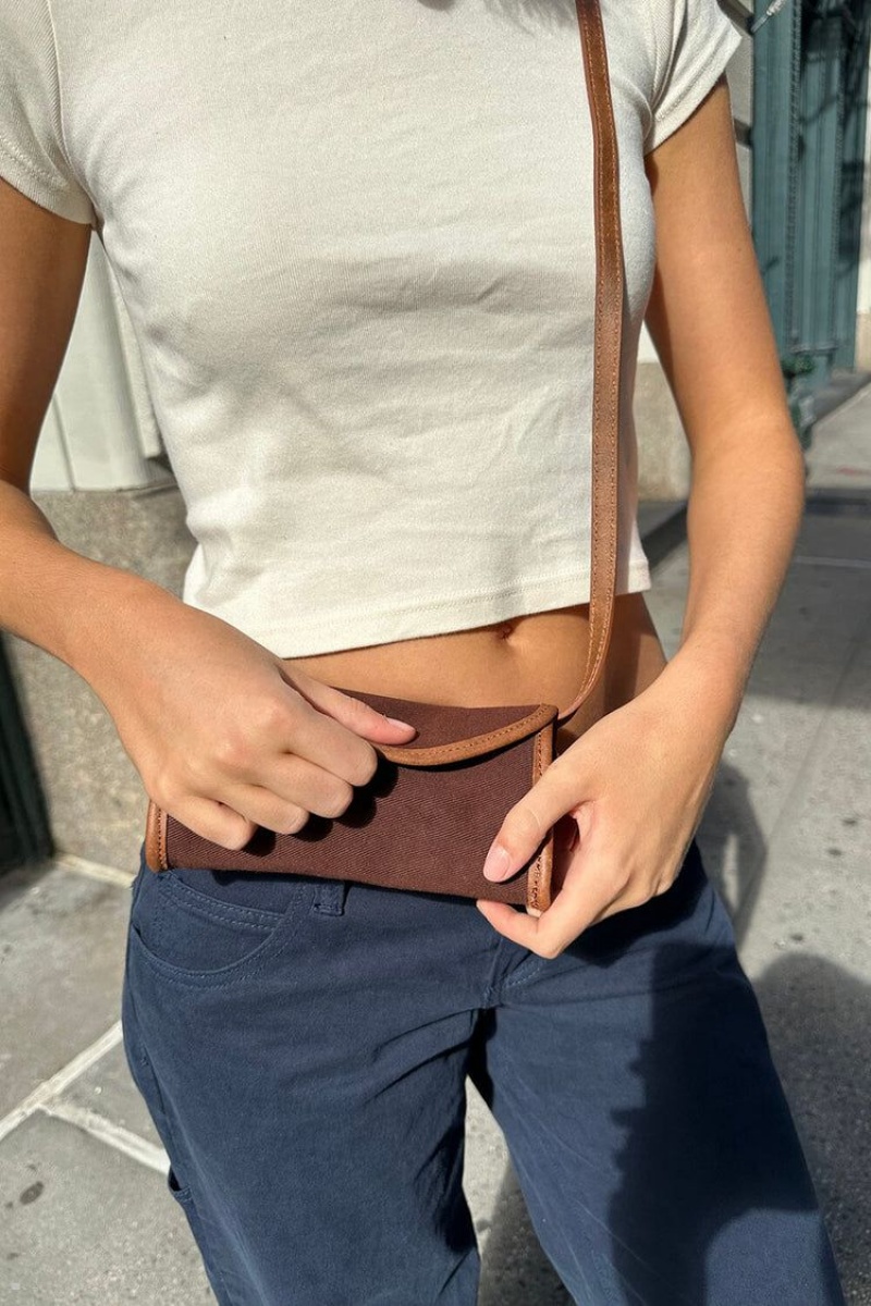 Sacs Brandy Melville Shoulder Chocolat | TPQ-41844631